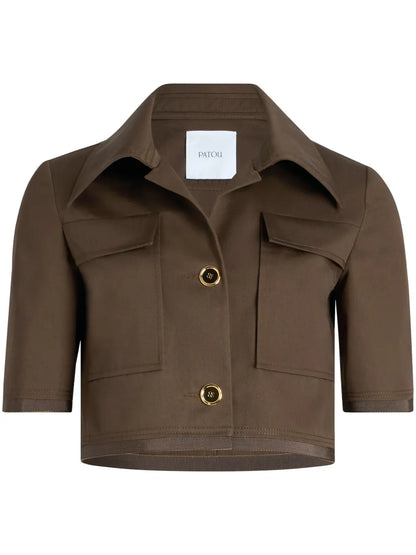 Short-Sleeved Cropped Jacket