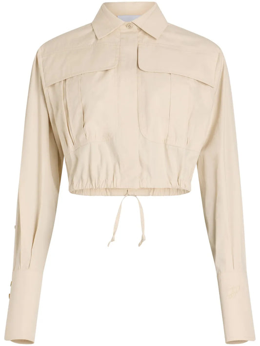 Cropped Safari Poplin Shirt
