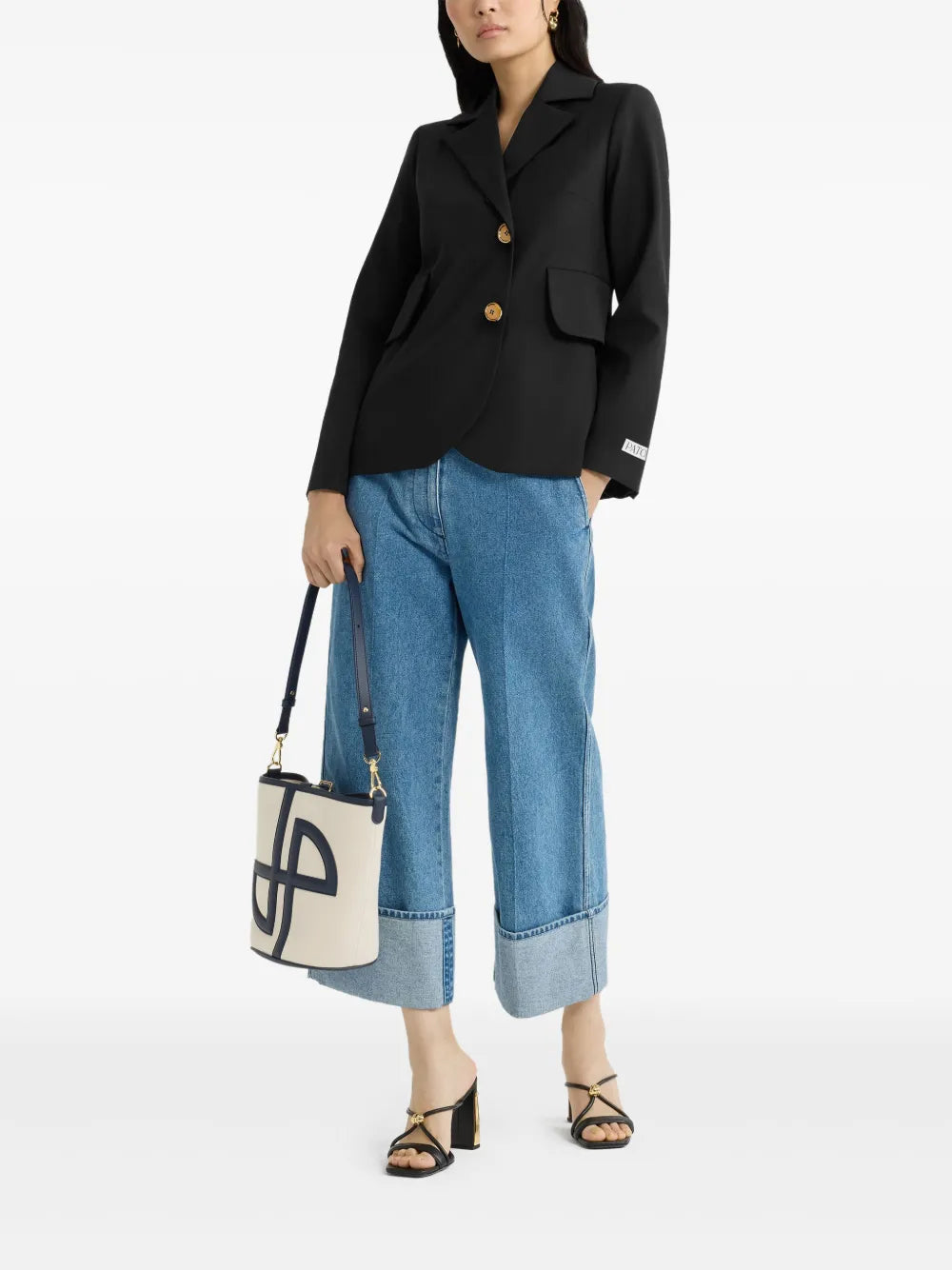 Belted Twill Blazer