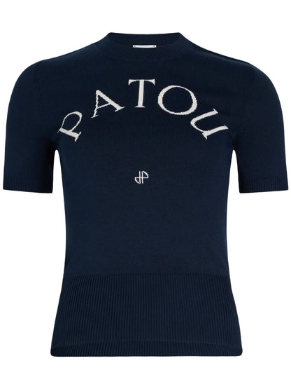 Logo-Jacquard Knitted T-Shirt