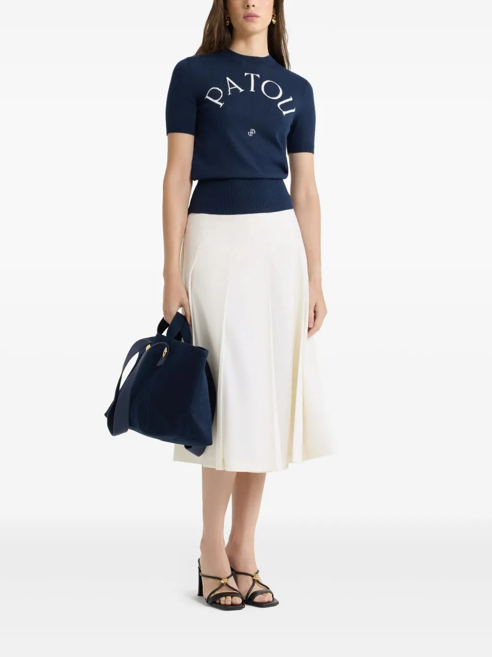 Logo-Jacquard Knitted T-Shirt