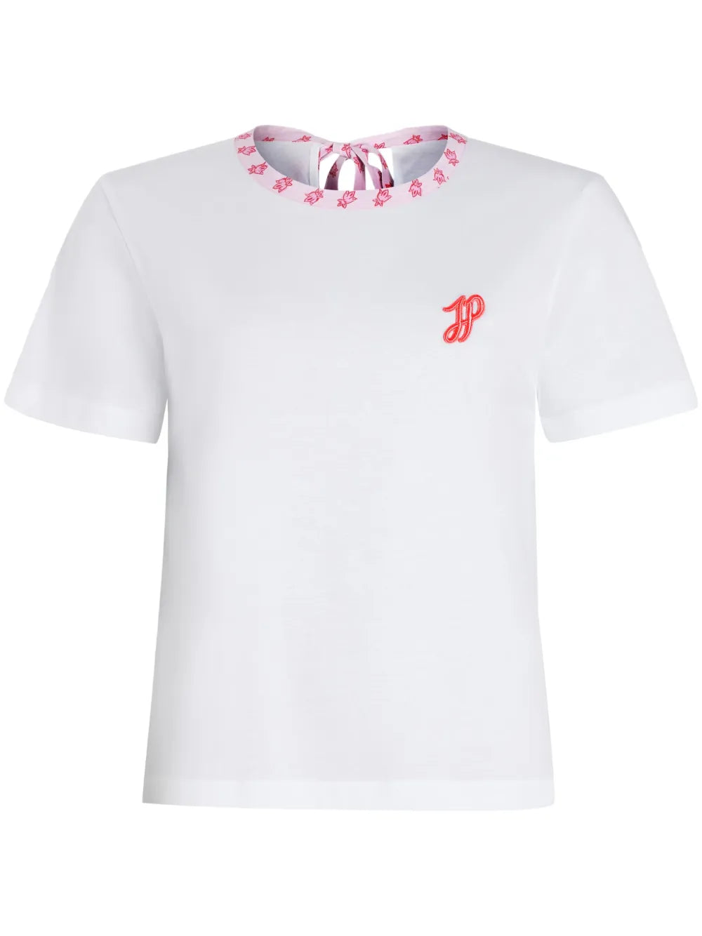 Contrasting-Collar Organic Cotton T-Shirt