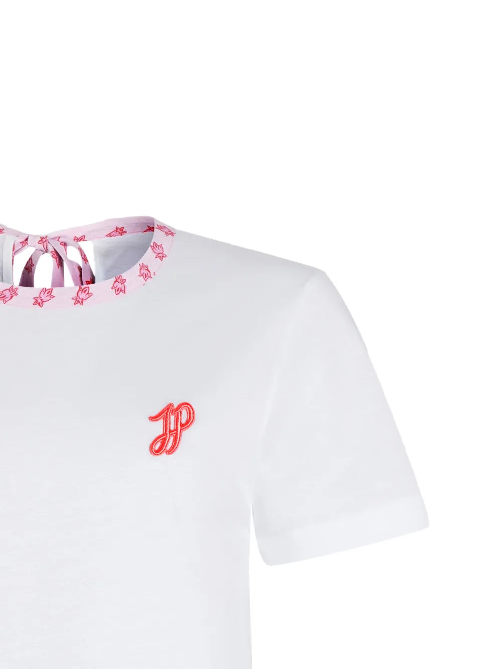 Contrasting-Collar Organic Cotton T-Shirt