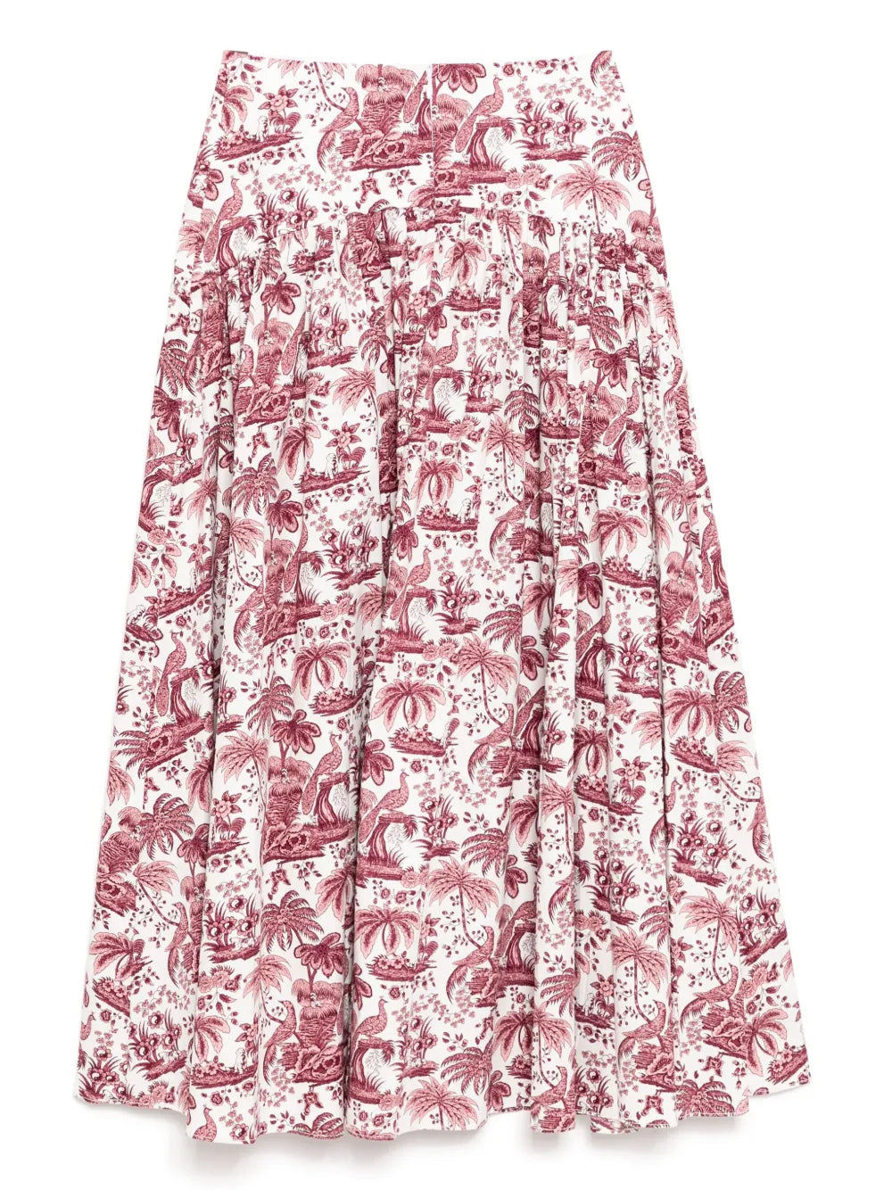 Floral Mid-Length Skirt
