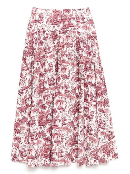 Floral Mid-Length Skirt