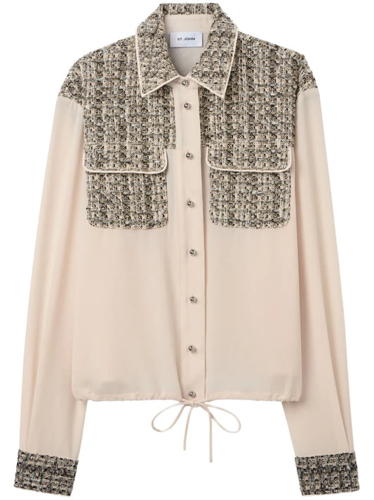 Metallic Tweed Shirt