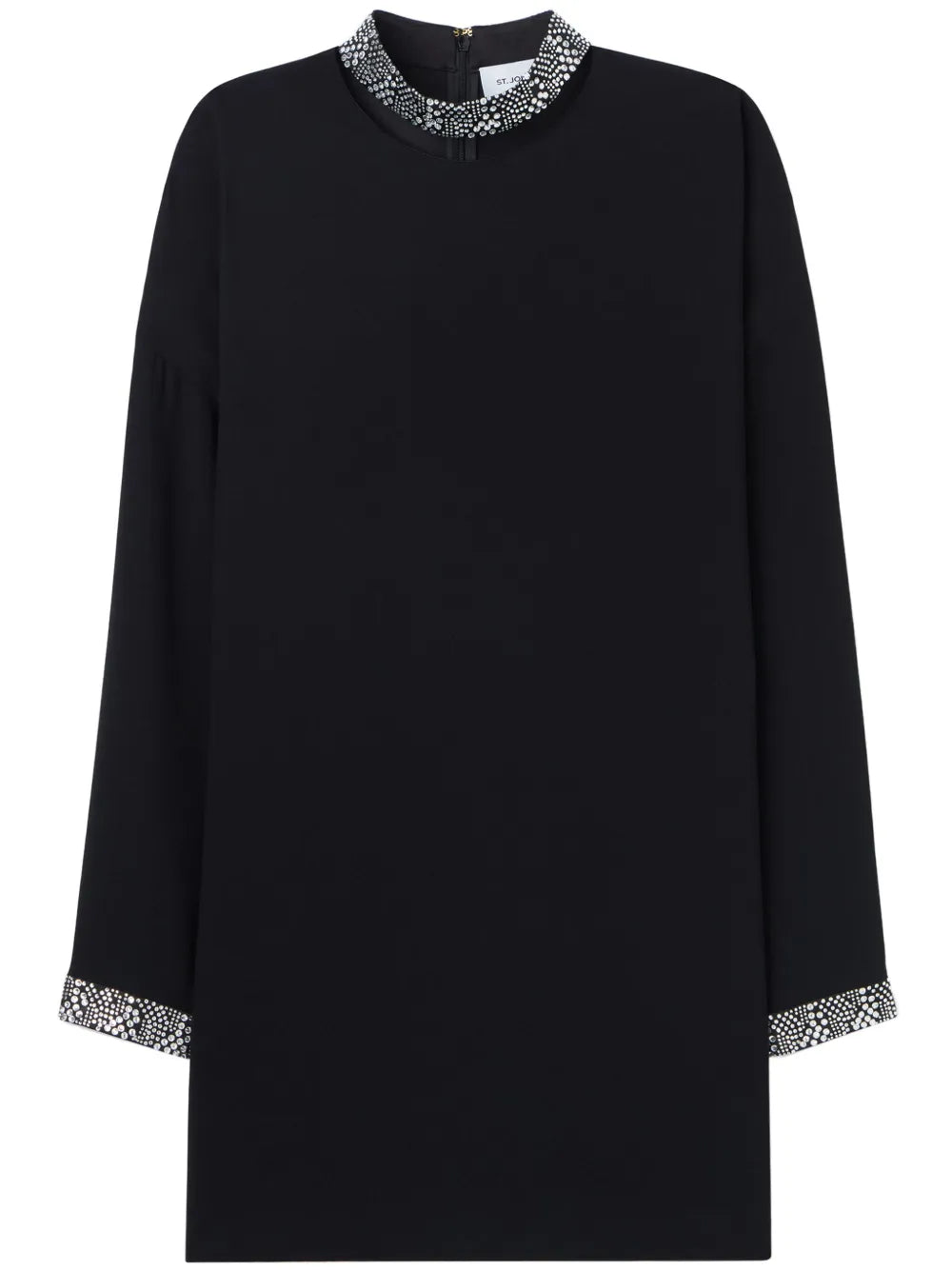 Embellished Satin Mini Dress