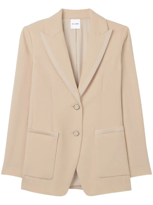 Satin-Back Crepe Blazer