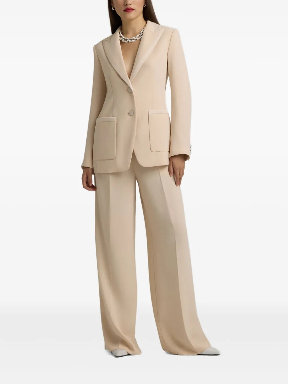 Satin-Back Crepe Blazer