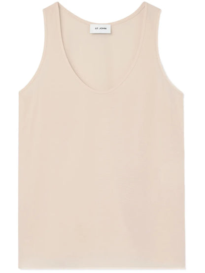Silk Crepe-De-Chine Tank Top