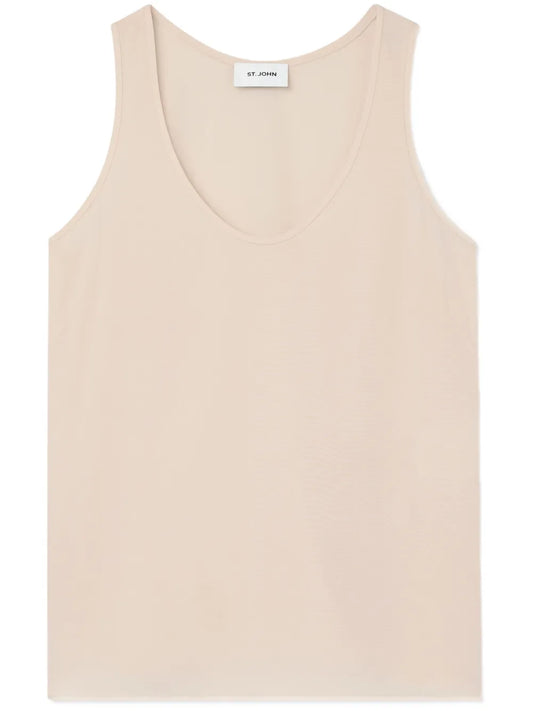 Silk Crepe-De-Chine Tank Top