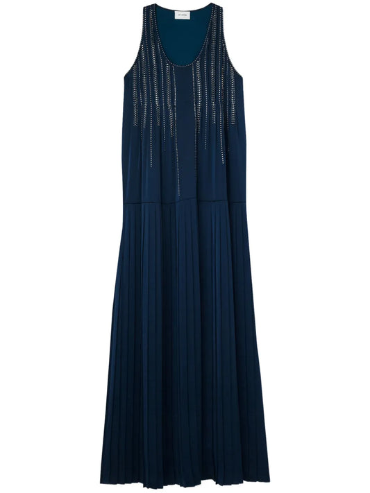 Embellished Satin Gown