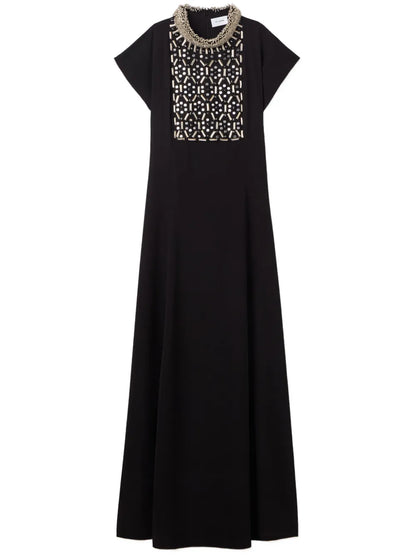 Embellished Silk Gown