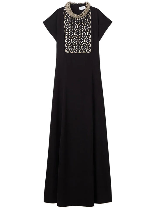 Embellished Silk Gown