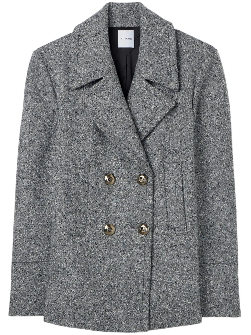 Double-Breasted Felted Blazer