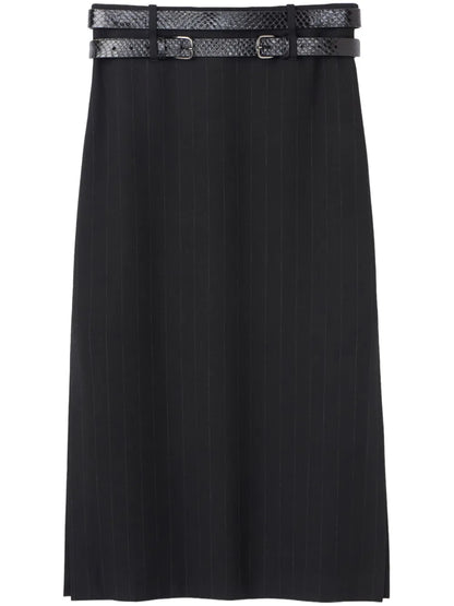 Pinstripe-Pattern Skirt