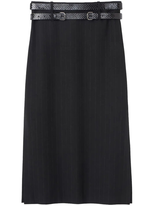 Pinstripe-Pattern Skirt