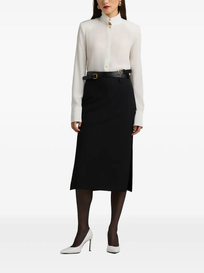 Pinstripe-Pattern Skirt