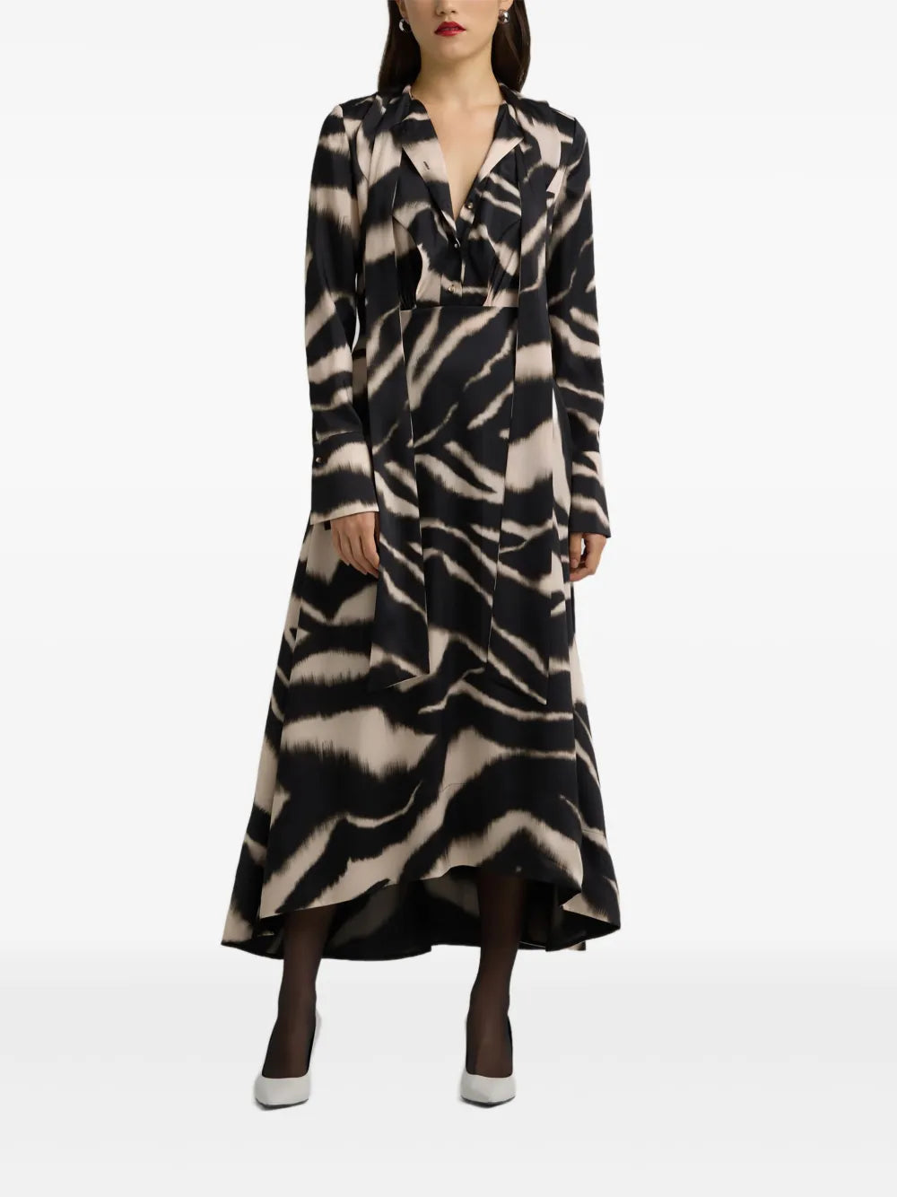 Zebra-Print Shirt Dress