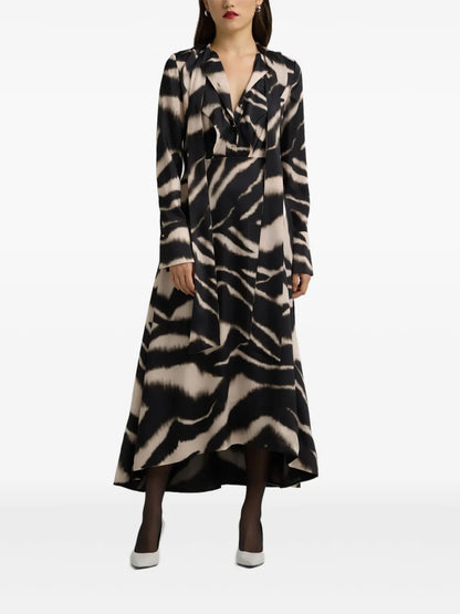 Zebra-Print Shirt Dress