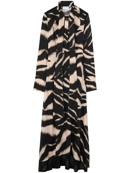 Zebra-Print Shirt Dress