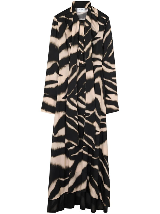 Zebra-Print Shirt Dress