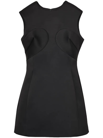 Satin-Finish Mini Dress