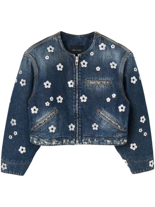 The Sequin Daisy Cropped Jacket