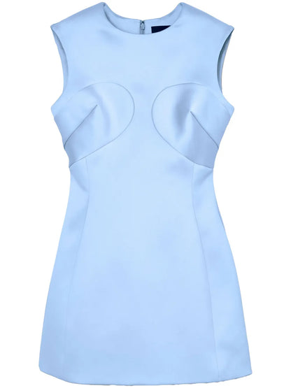 Satin-Finish Mini Dress