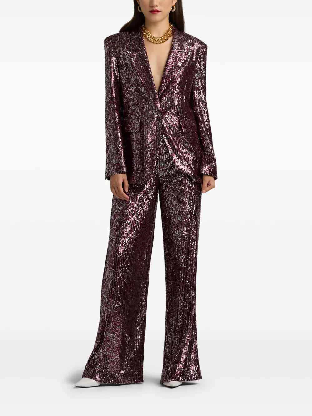 Sequin-Embellished Trousers