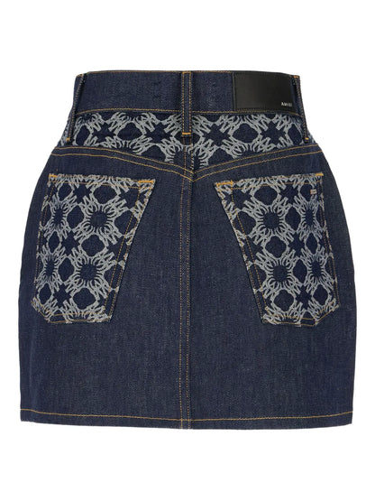 Ma Quad Monogram-Print Skirt