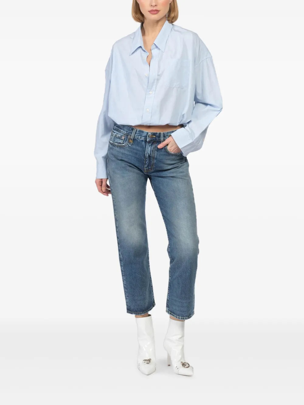 Cropped Straight Jeans