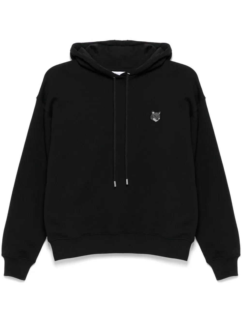 Bold-Fox-Head-Patched Hoodie