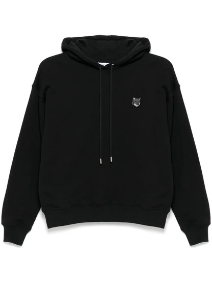 Bold-Fox-Head-Patched Hoodie