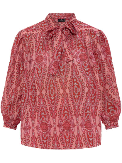 Paisley-Print Blouse