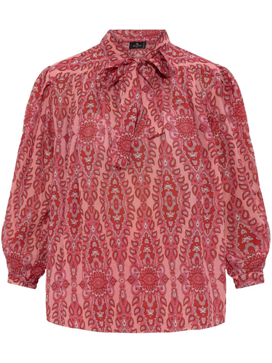 Paisley-Print Blouse