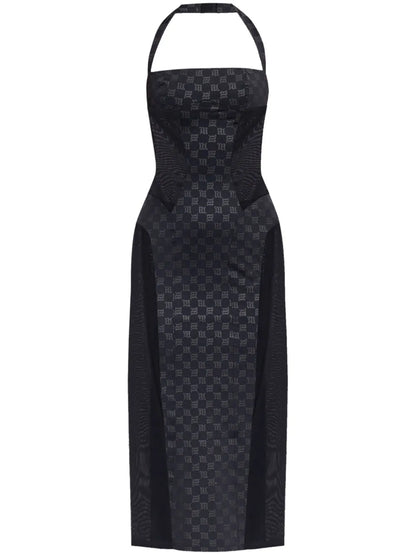 Logo-Print Midi Dress