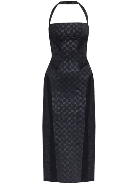 Logo-Print Midi Dress