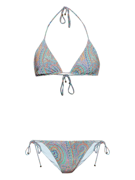 Paisley-Print Bikini Set