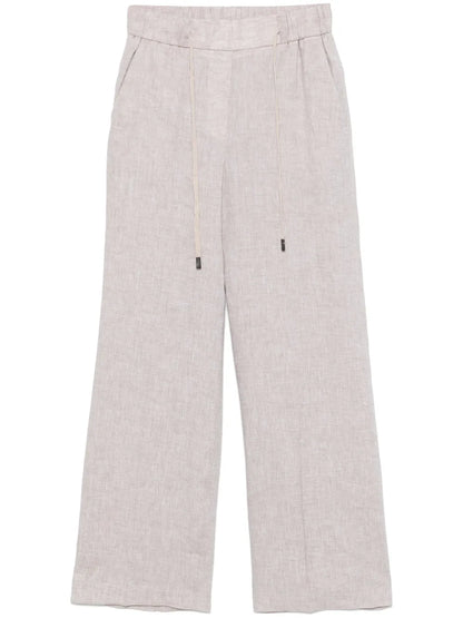 Slub-Texture Trousers