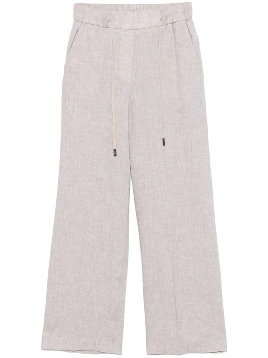 Slub-Texture Trousers