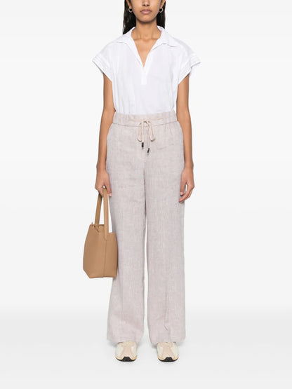 Slub-Texture Trousers