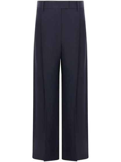 Pleated Twill Trousers