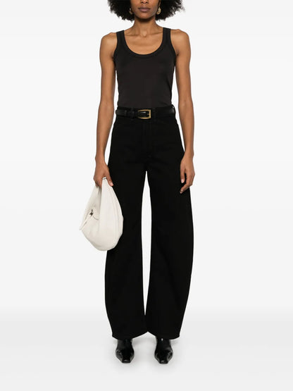 High-Waisted Curved Jeans