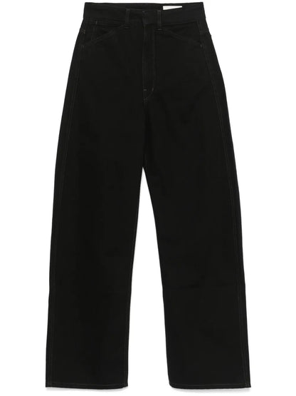 High-Waisted Curved Jeans