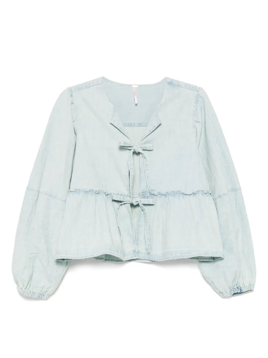 Denim Brunch Babe Blouse
