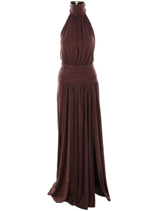 Jewelled Bow Jersey Maxi Dress