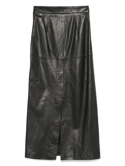 Leather Midi Skirt