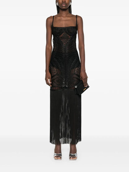 Embroidered Midi Dress