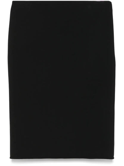 Twill-Weave Midi Skirt